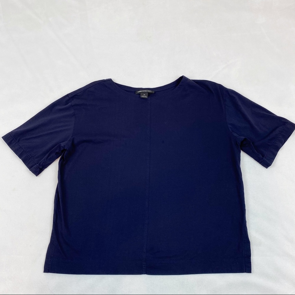 Something Navy‎ short sleeve crop t-shirt